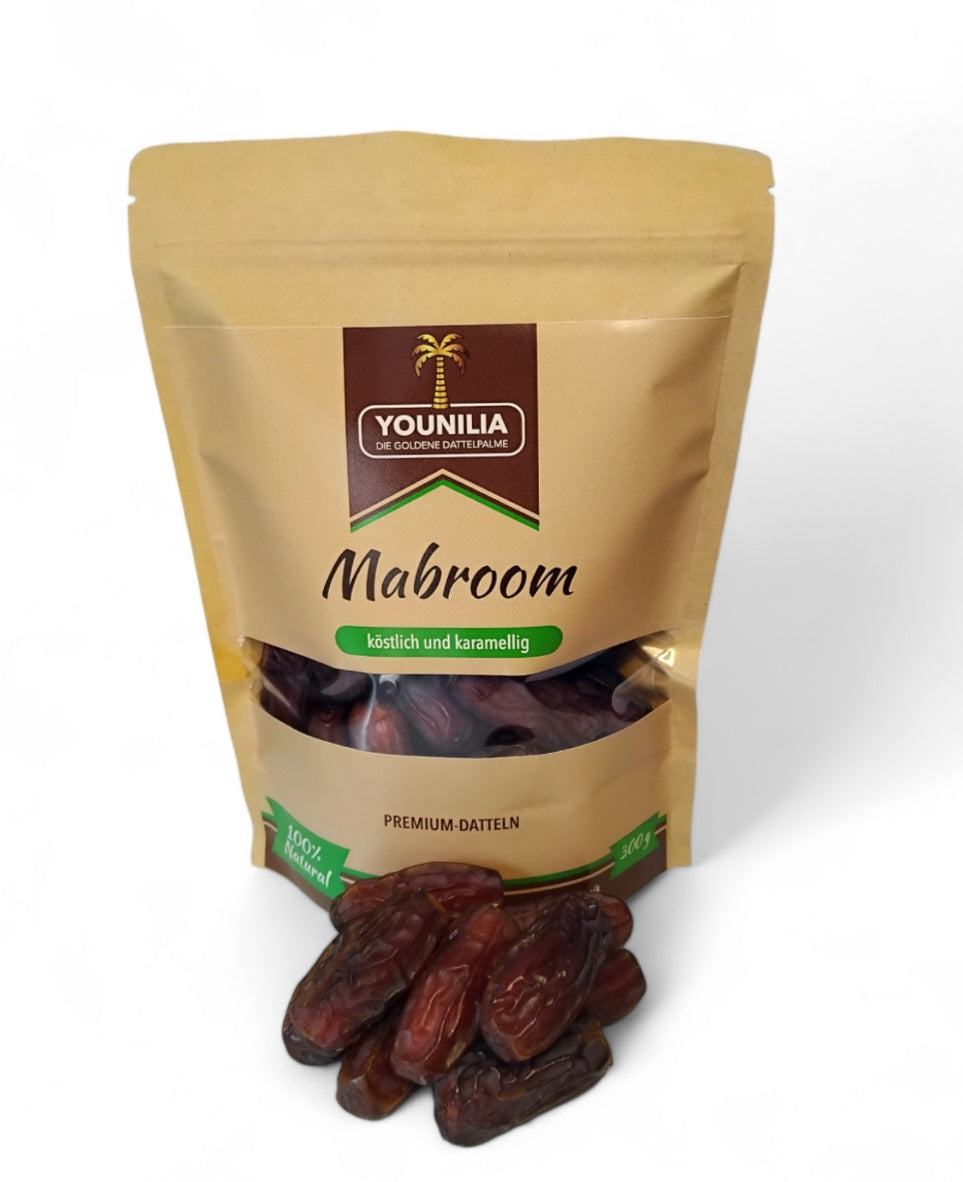 YOUNILIA Mabroom Datteln – köstlich und karamellig, 300 g Packung