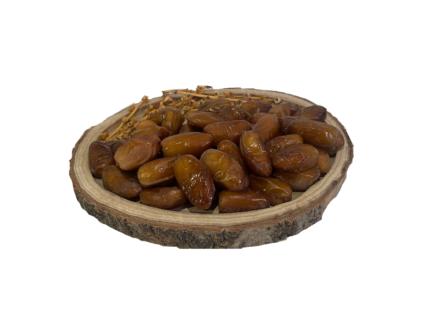Frische Deglet Nour Datteln auf Holzplatte – saftig und aromatisch