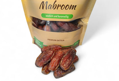 Mabroom Datteln – frische und natürlich süße Datteln, 300 g Packung